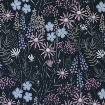 Calais by Claire’s Creative Forest – Baumwollwebware Wildblumen dunkelblau